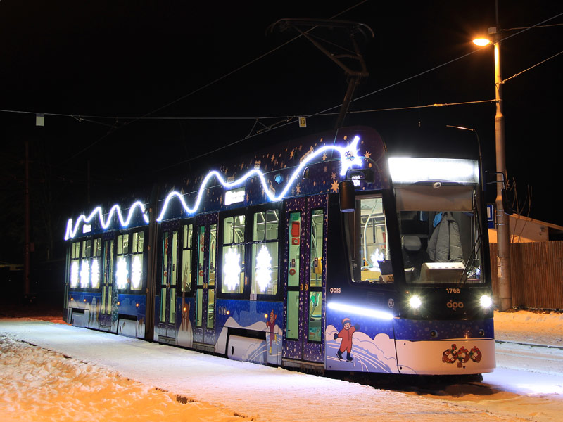 Ostravská vánoční tramvaj